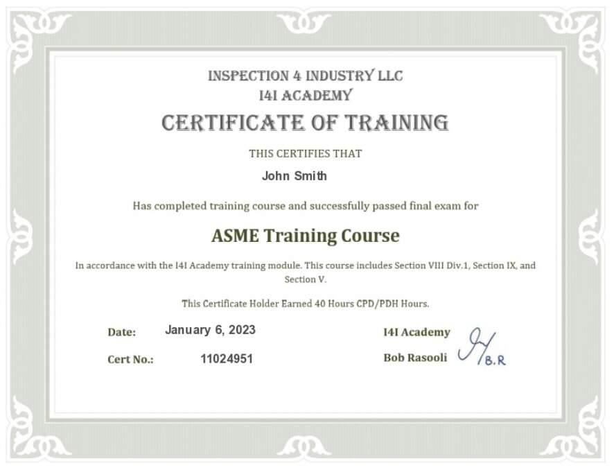 ASME Training Course Online Video Training